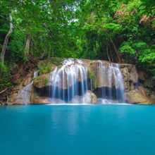 Deep Forest Erawan Waterfall Wall Mural