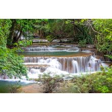 Waterfall In A Rain Forest Jungle In Thailand Wall Mural