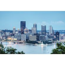 Pittsburgh At Dusk Wallpaper Mural