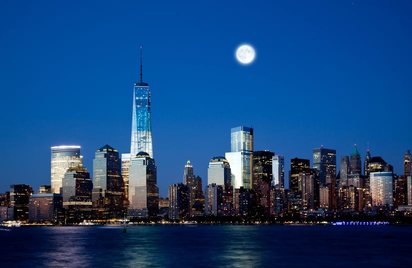 The-Freedom-Tower-At-Night-Mural-Wallpaper