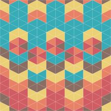 Retro Geometric Pattern Wallpaper