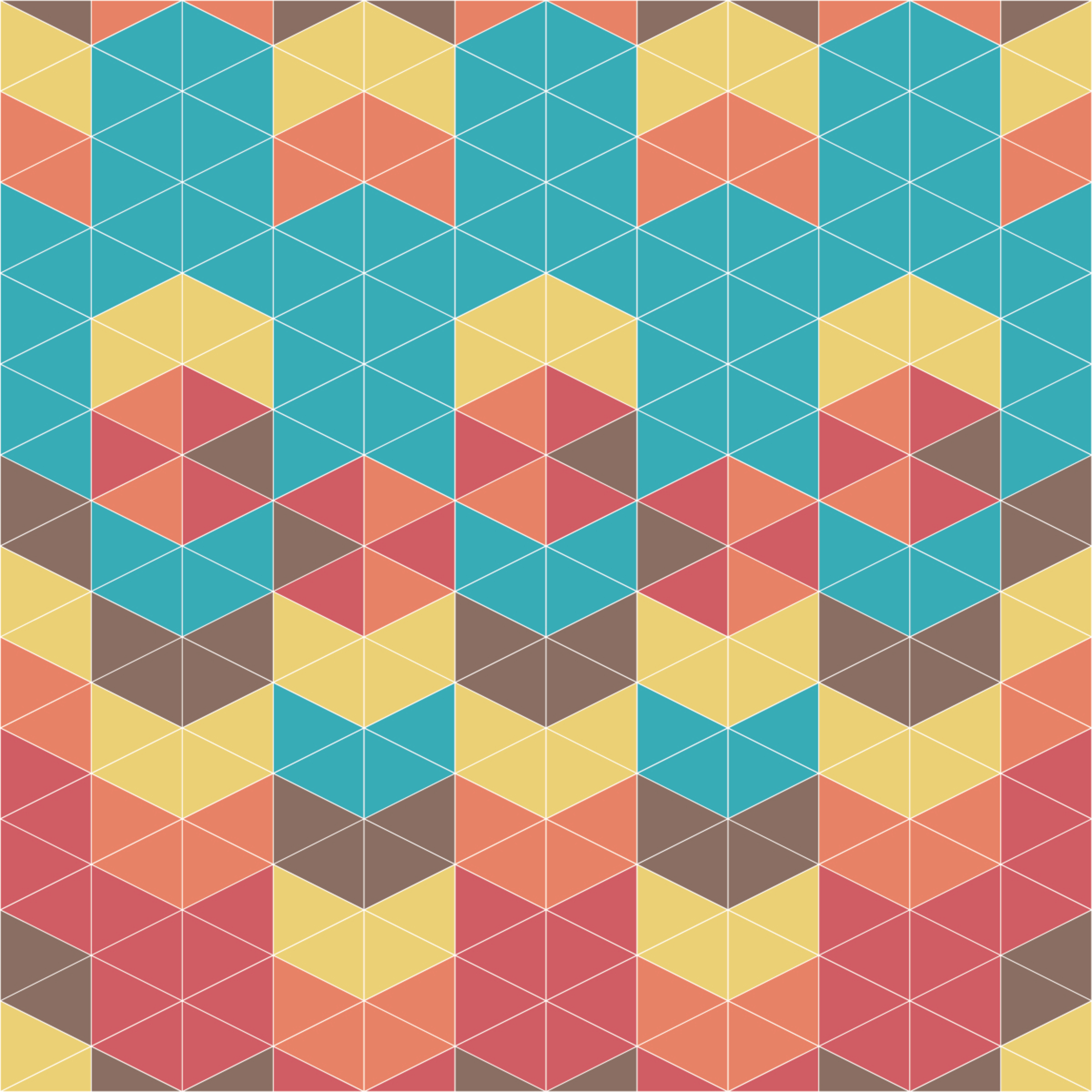 Retro Geometric Pattern Wallpaper Mural - Murals Your Way