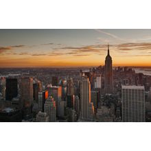 Midtown Manhattan Skyline At Sunset Wall Mural
