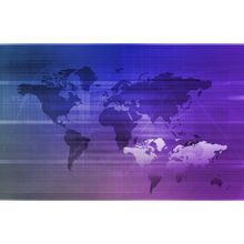 Ombre World Map Wall Mural