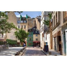 Cobblestone Street In Paris Wall Mural