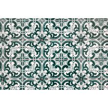Green Portuguese Tile Mural Wallpaper