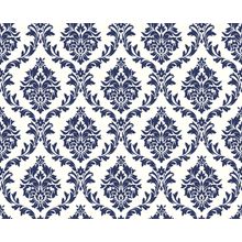Royal Blue Victorian Damask Wallpaper