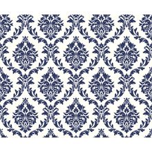 Royal Blue Victorian Damask Wallpaper