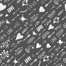 Vintage Love Pattern Wallpaper