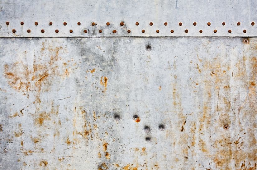 rusted metal wall panels