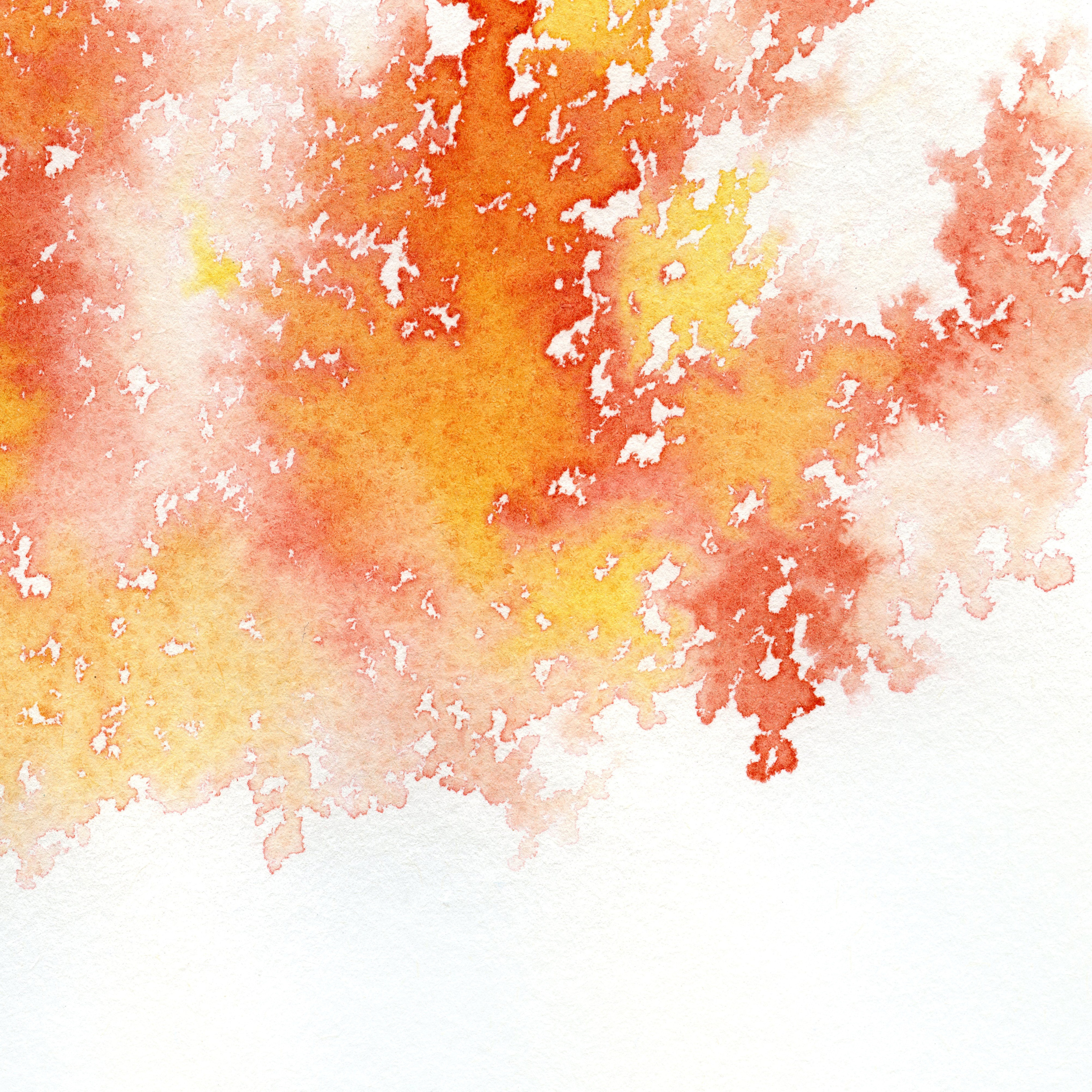 orange watercolor splatter