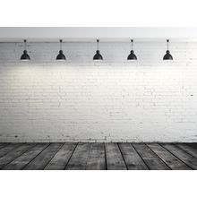 Brick Room And Lights Wall Mural