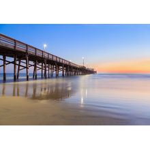 Newport Beach Pier After Sunset  Wall Mural