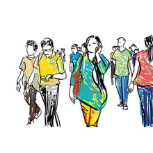 People In The City Wall Mural