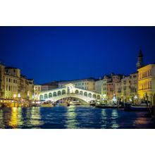 Rialto Bridge At Night Wall Mural