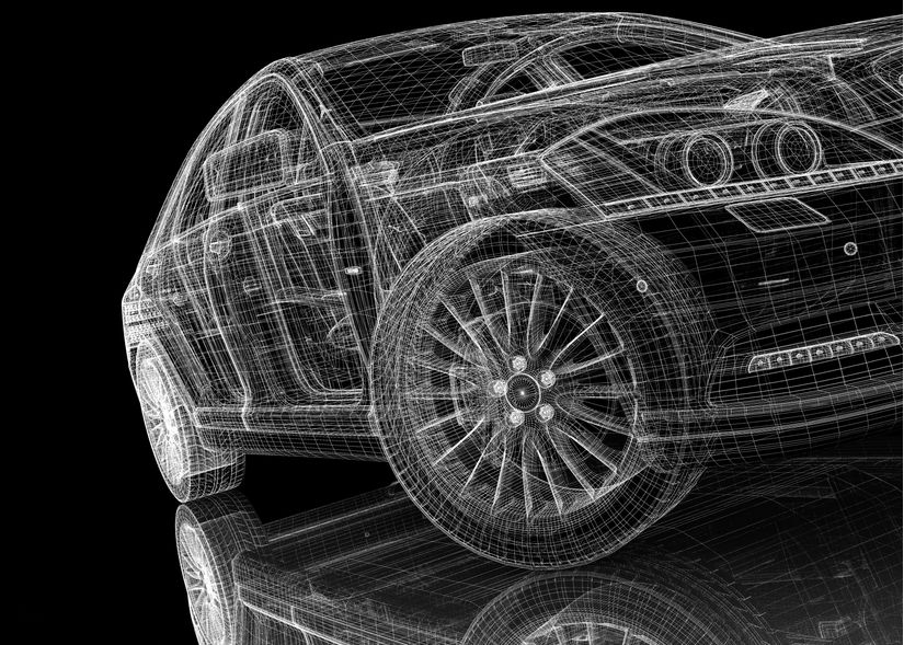 3D-Model-Car-Mural-Wallpaper