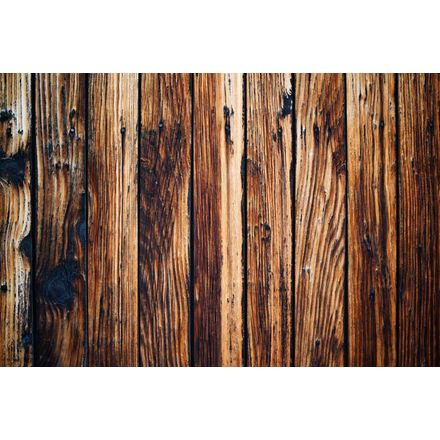Wide Brown Horizontal Wood Planks Mural Wallpaper