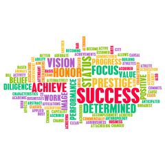 Success Wordcloud Wall Mural