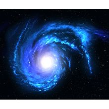 Electric Blue Galaxy Spiral Wall Mural