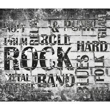 Brick Rock Music Collage  Wall Mural