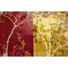 Urban Tree-Red Wall Mural