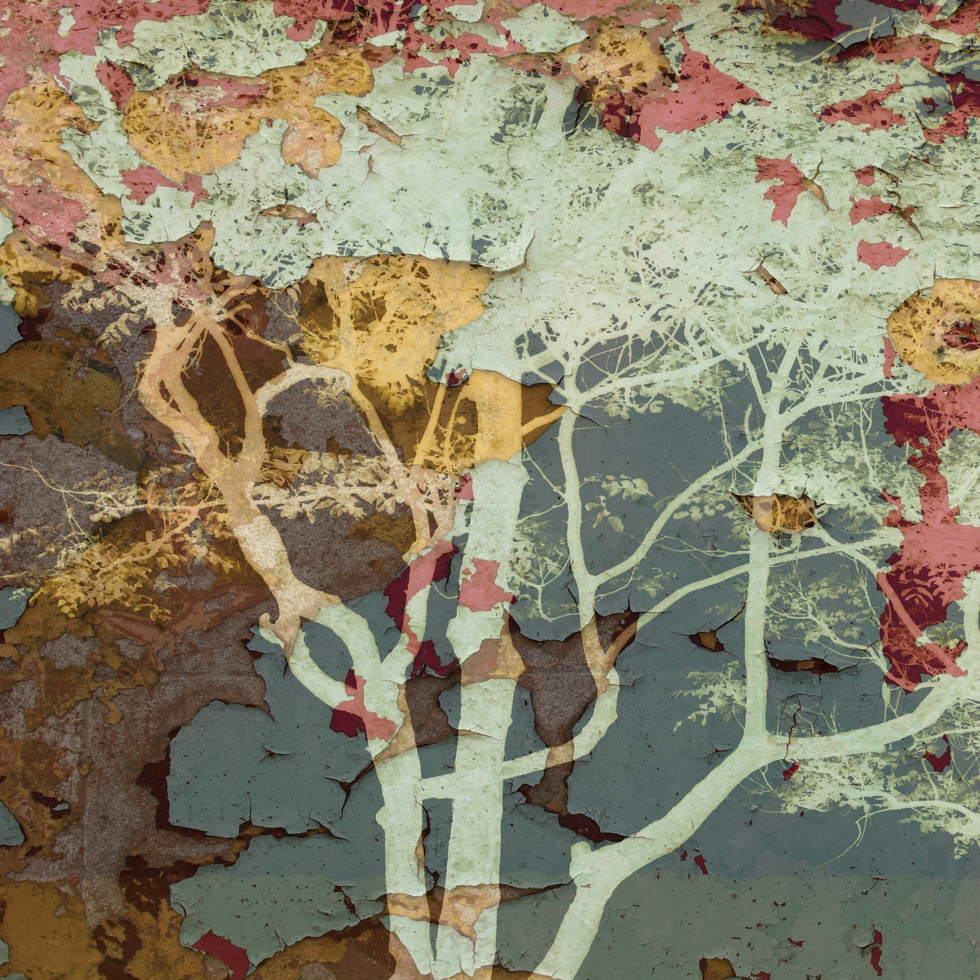 Weathered Tree-Blue Mural - Matthew Lew - Murals Your Way