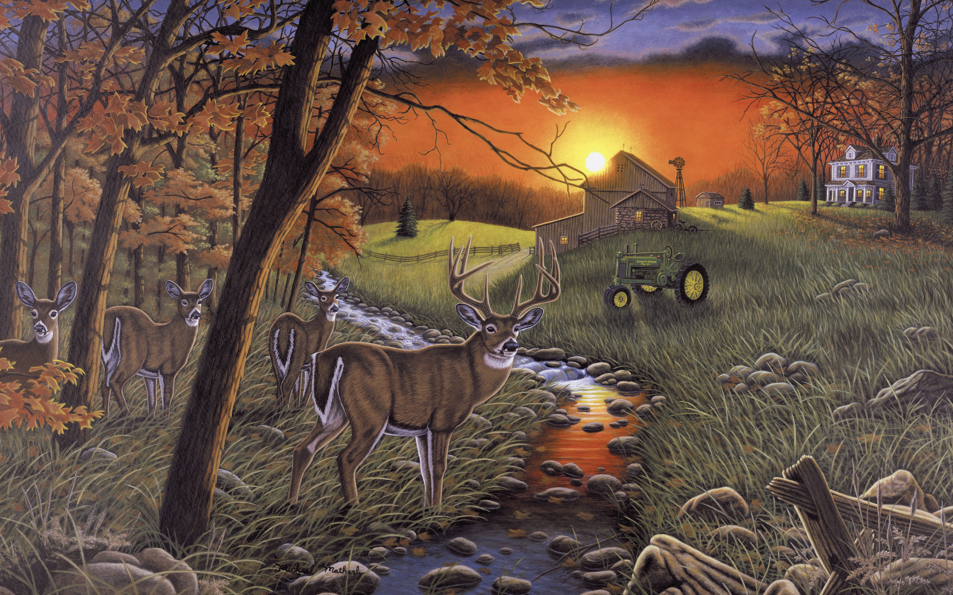 Country Girl Buck Deer  Golden Digital Art by Mod Pop Prints  Fine Art  America