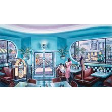 Corner Cafe Wall Mural