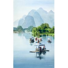 Bamboo Rafting To Shangri La Wall Mural