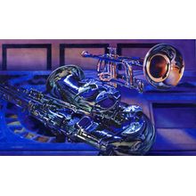 Jazz In Blues Wall Mural