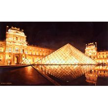 Les Lomieres Du Louvre Wall Mural