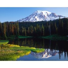 Mt. Rainier Mirrored in Reflection Lake Wall Mural