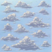 Fluffy Clouds Wall Mural