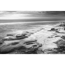 Coquina Beach Tide Black & White Wall Mural