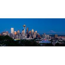 Downtown Seattle And Mt. Rainier Wall Mural