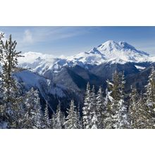 Mount Rainier In Winter Wall Mural