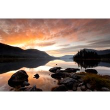 Sunset Over Lake Wenatchee Wall Mural