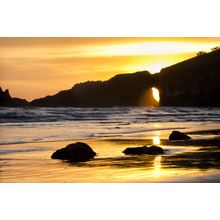 Sunset at Second Beach, Olympic National Park Wall Mural