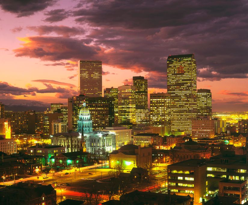 Denver Skyline Main Mural By Steve Mohlenkamp - Murals Your Way