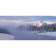 Winter Morning Tetons Wall Mural