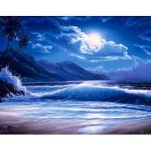 Moonlight Tide Wall Mural