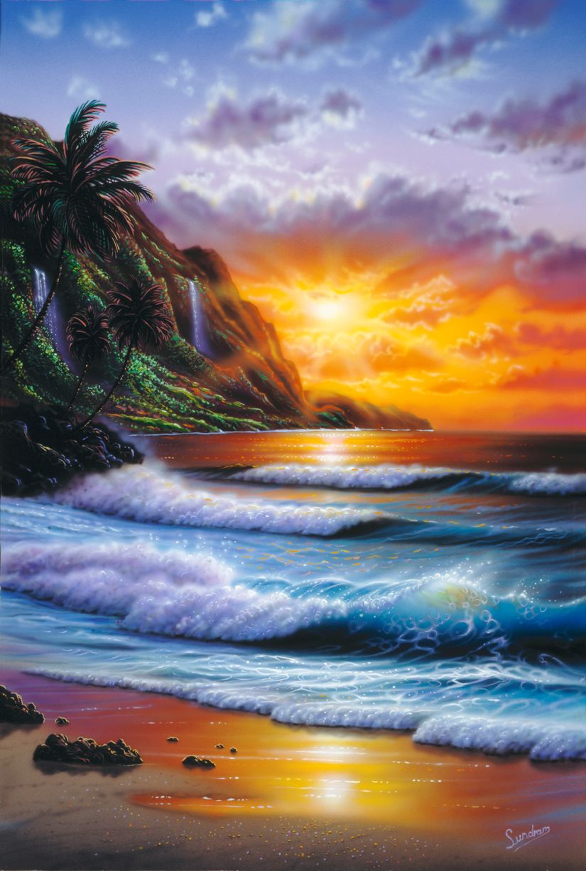 Tropical Splendor Mural - Steve Sundram - Murals Your Way