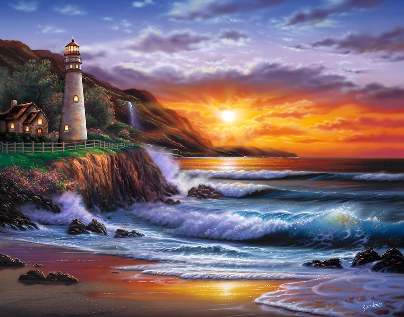 Sunset-Lighthouse-Wallpaper-Mural
