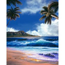 Diamond Head Blue Sky Wall Mural
