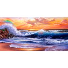 No Rainbow Wave Wall Mural