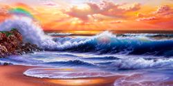 No-Rainbow-Wave-Mural-Wallpaper
