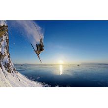Skiing, Kamchatka Wall Mural