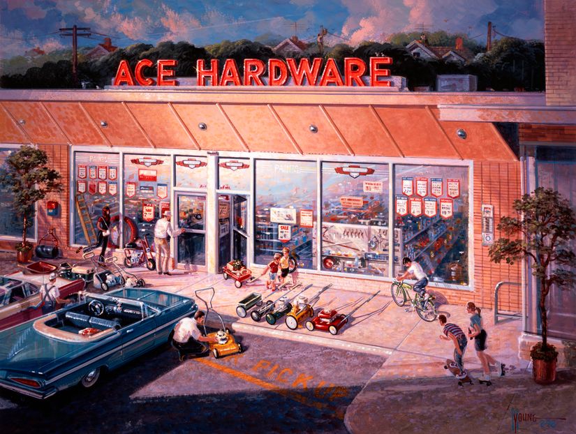 Ace Hardware 60'S Mural By Michael Young Murals Your Way