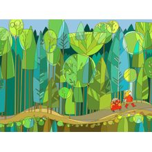 Ruby In Forest Wall Mural