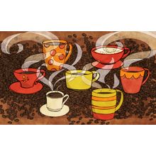 Coffee Cups Mural Wallpaper